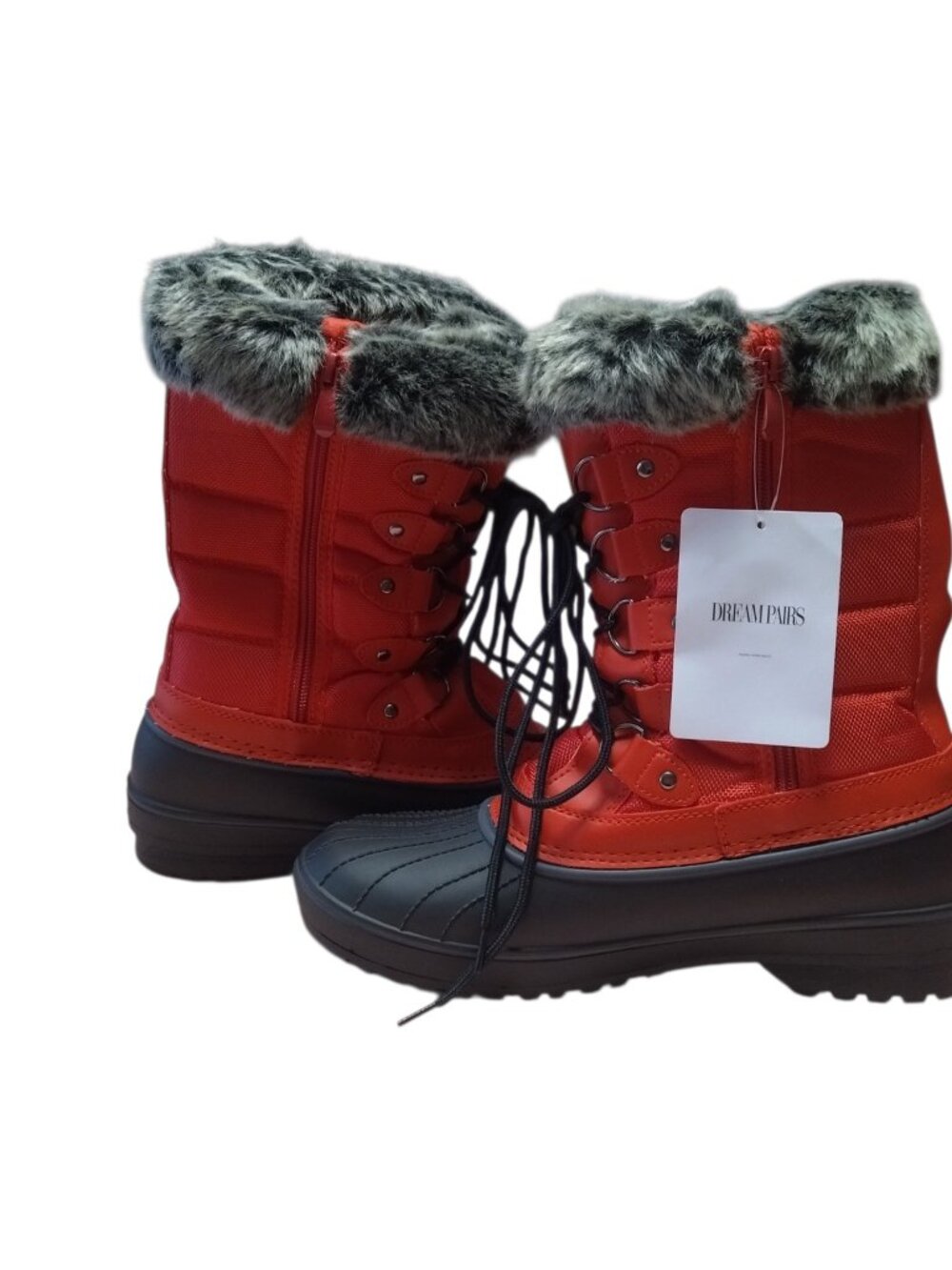 Dream Pairs Women's Size 9 Red Waterproof Insulated Snow Boots Winter Outdoor